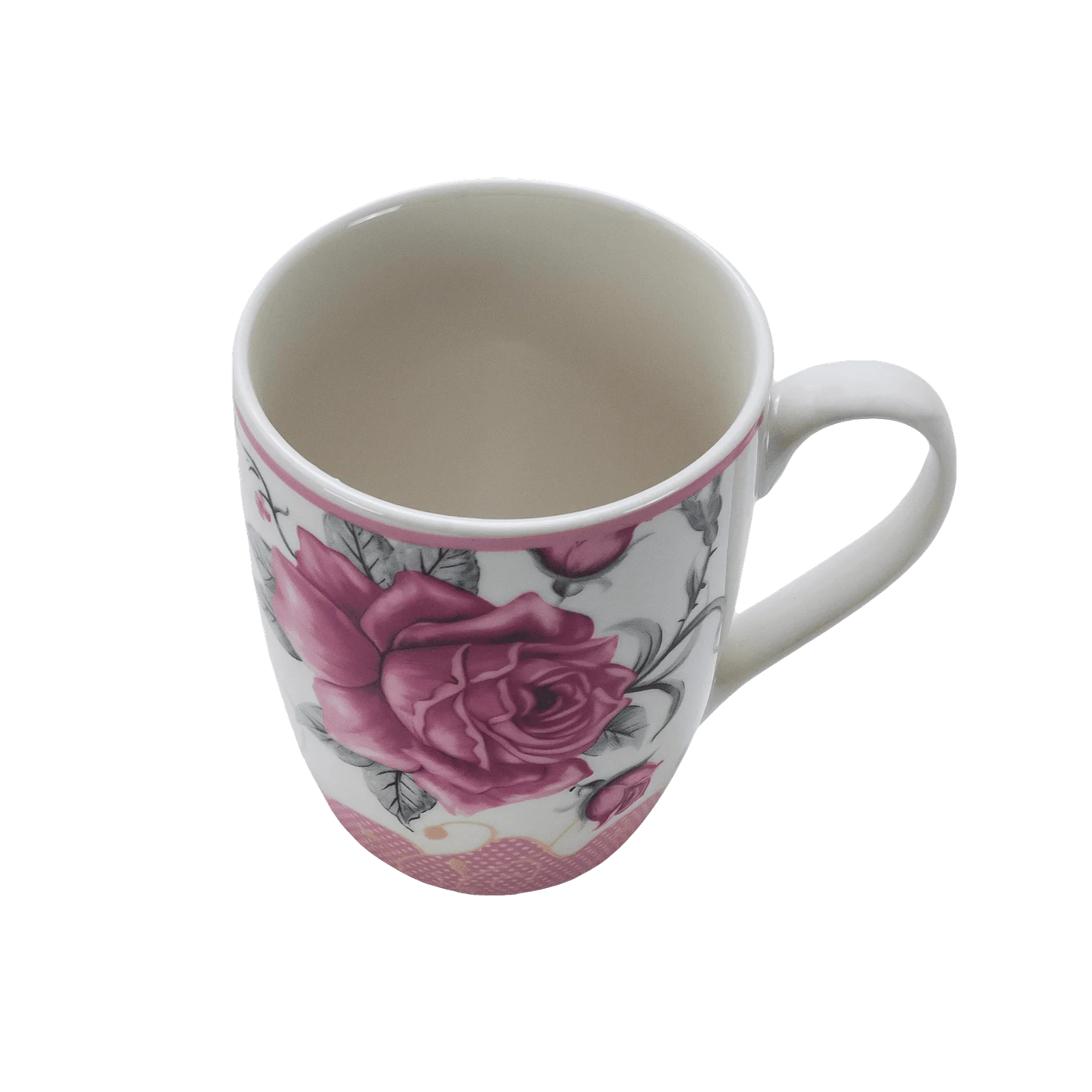 Cana alba cu trandafir roz, 280 ml - Master