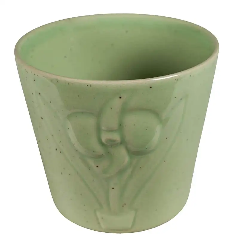 Green Flower-Shaped Planter, 10 cm, Pigmented Sage - Master