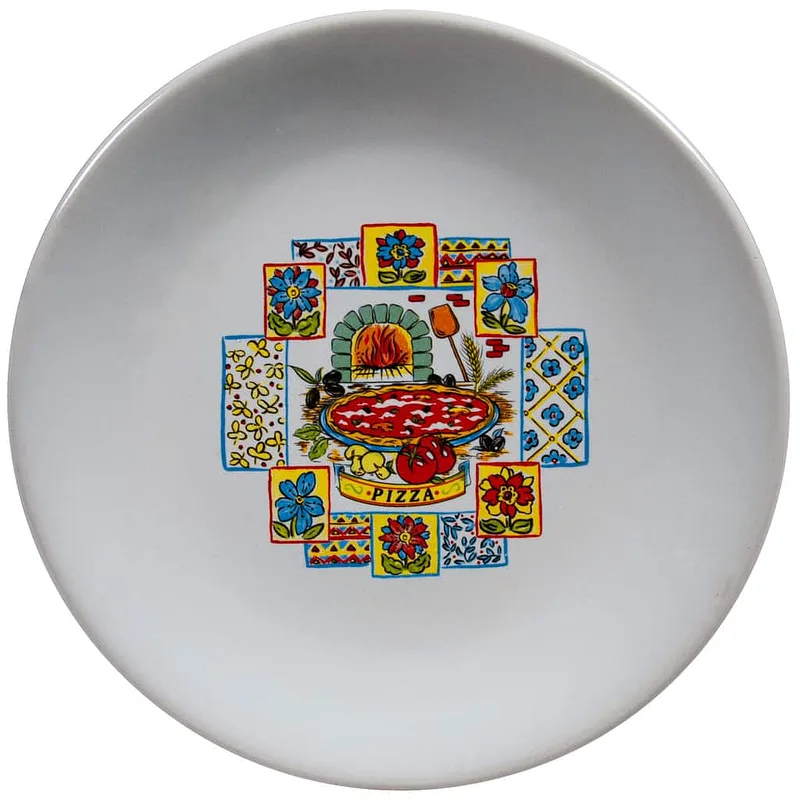 Πιάτο γλυκού με λουλούδια και πίτσα, 19,5 cm, Pure White - Master