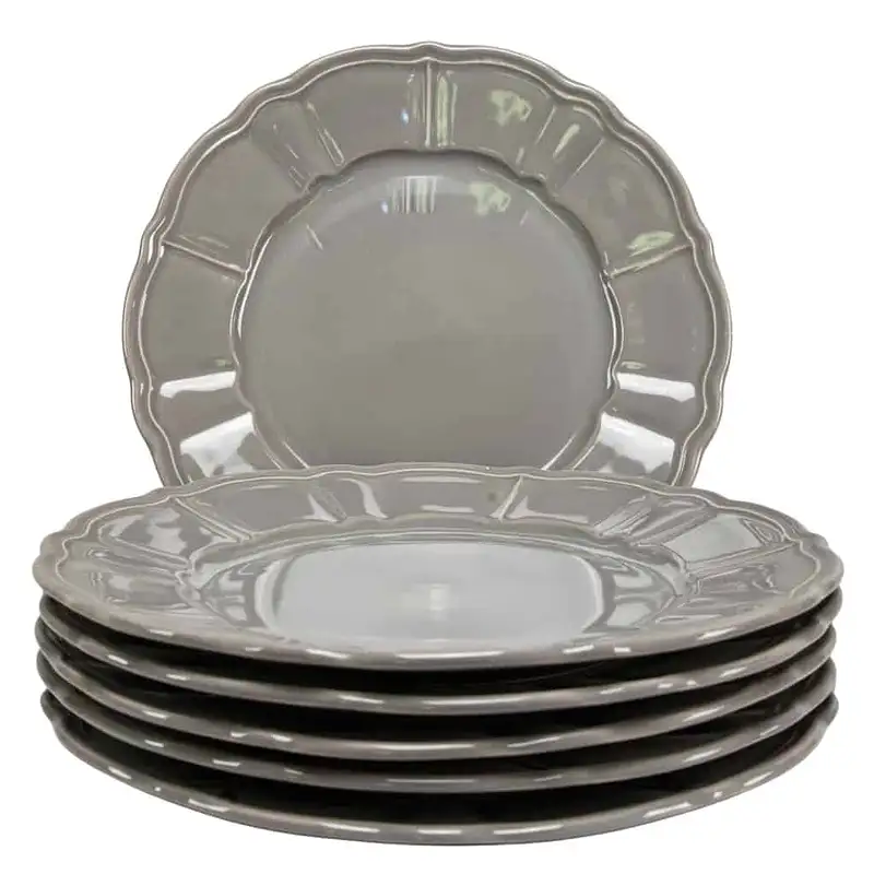 Set farfurii plate pentru casa familiei, 27 cm, Metal Gri - Master