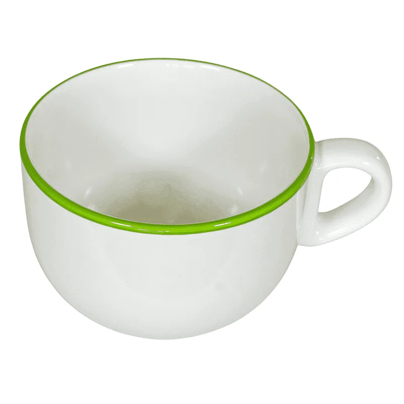 Cana Arctic White cu chenar verde Mar, 450 ml - Master