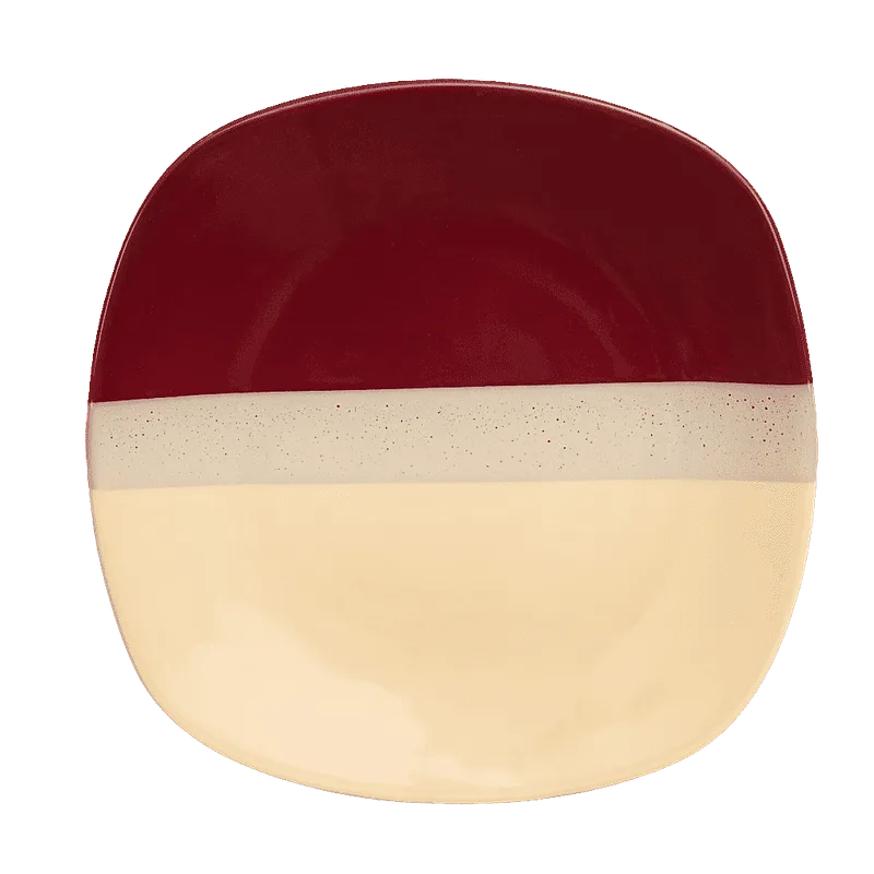 Farfurie desert Bordeaux/crema, 20 cm - Master