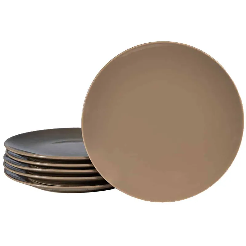 Set 6 farfurii maro pentru desert, 20 cm - Master