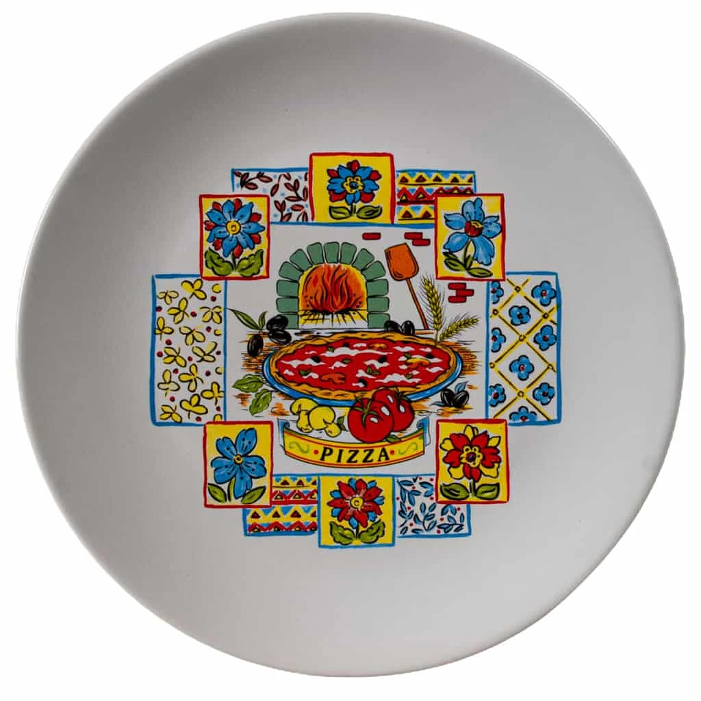 Πιάτο πίτσας με λουλούδια, 26 cm, Cream Ivoire - Master