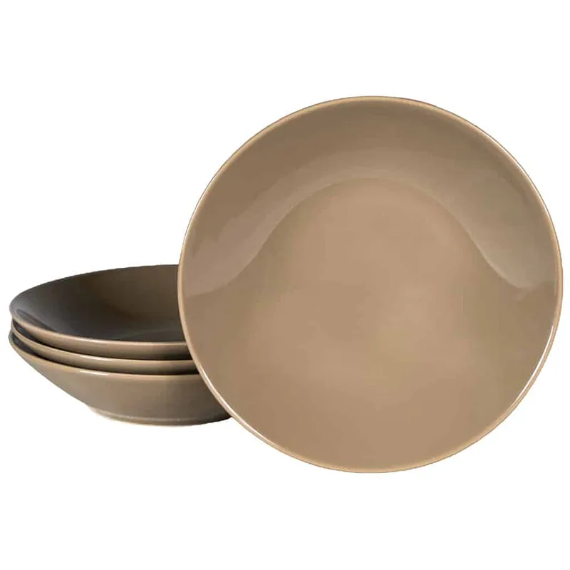 Set 4 farfurii maro adânc, 21 cm - Master
