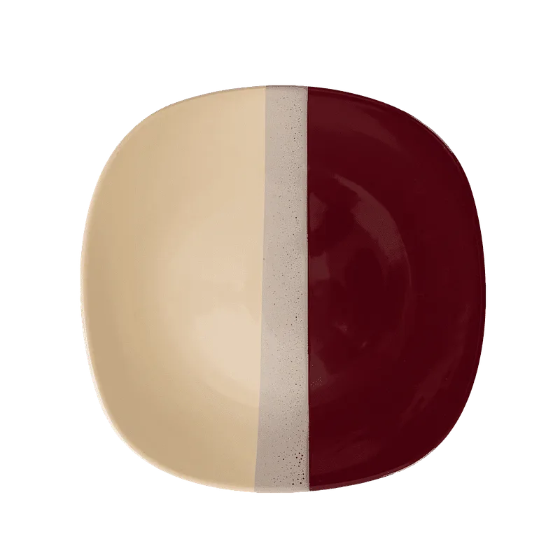 Farfurie extinsa 26 cm Crem/Visiniu - Master