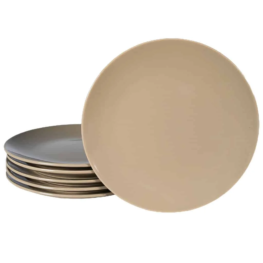 Set 6 Dessertteller Glänzend Beige, 20 cm - Master