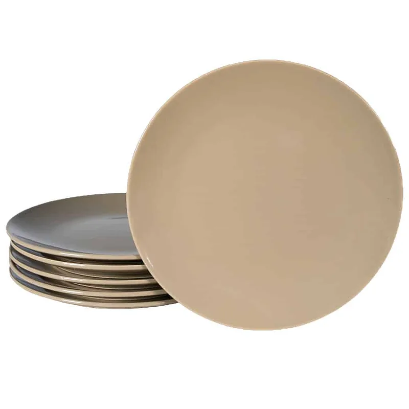 Set 6 Dessertteller Glänzend Beige, 20 cm - Master