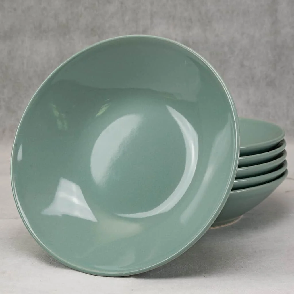 Set mit 6 tiefen Tellern Grau Grau 20,5 cm - Master