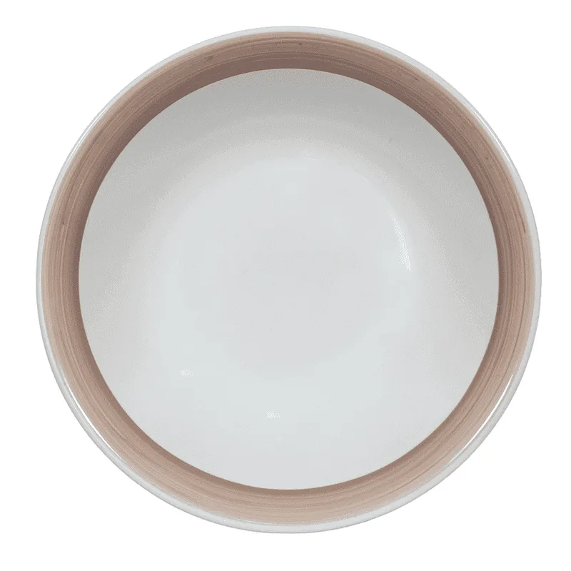 Tiefer Teller Arctic White mit braunem Band, 21 cm - Master