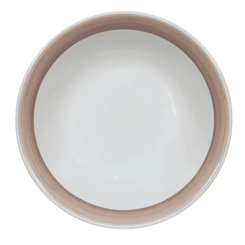 Βαθύ πιάτο Arctic White με Καφέ ταινία, 21 cm - Master