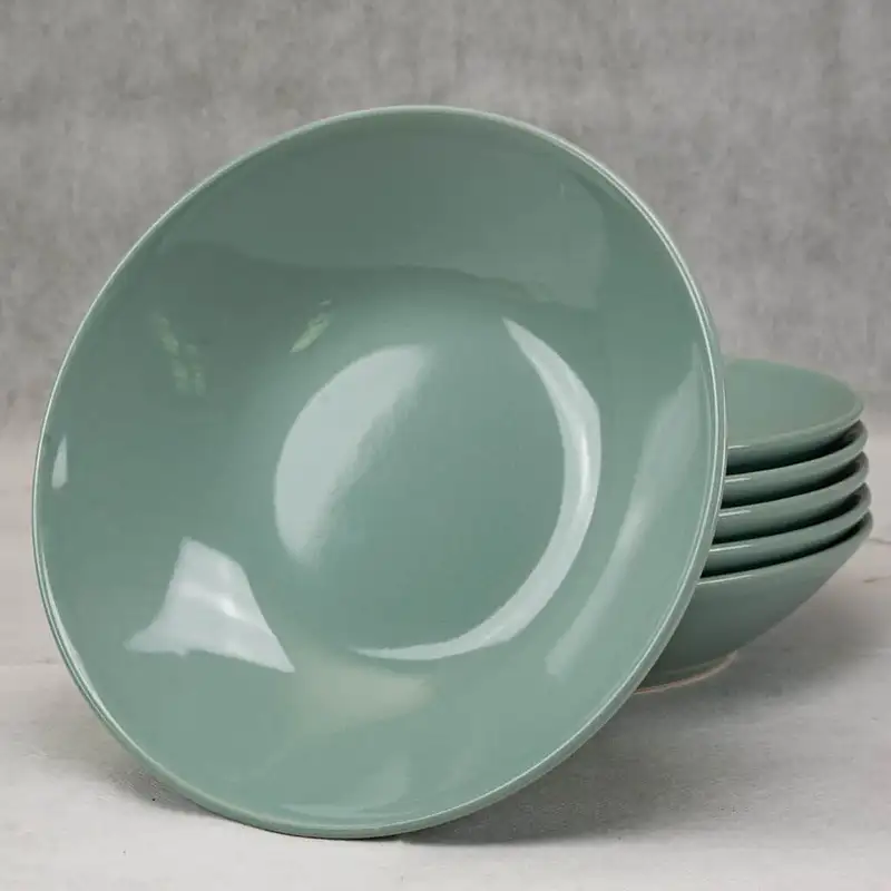Set mit 6 tiefen Tellern Grau Grau 20,5 cm - Master