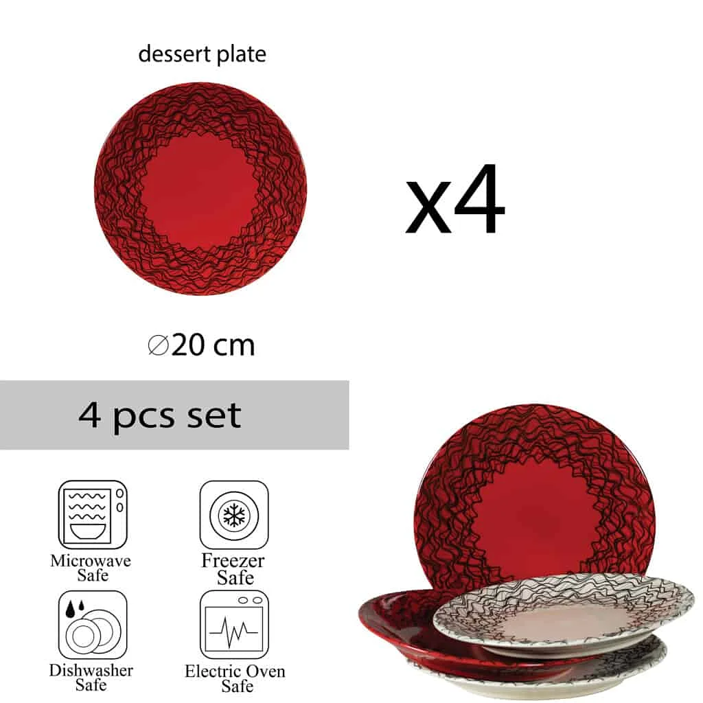 Set de 4 farfurii pentru desert: Bucurați-vă de gusturi rafinate - Master