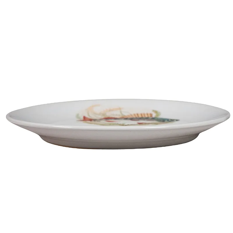 Десертна чиния с рибна декорация 19,5 см. Pure White - Master