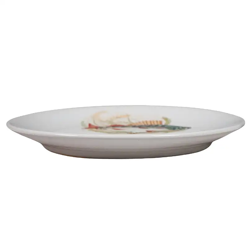 Десертна чиния с рибна декорация 19,5 см. Pure White - Master
