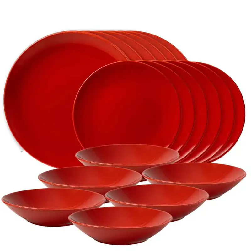 Set farfurii 18 piese, 6 persoane, Passion, Cesiro, Lucious Red - Master