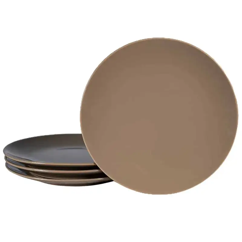 Set 4 farfurii maro pentru desert, 20 cm - Master