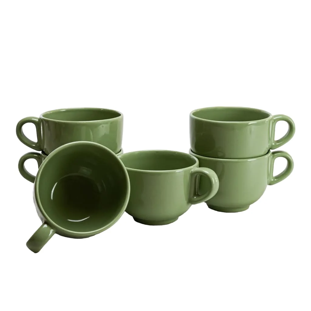 Комплект от 6 джъмбо чаши за семейството, Ø 11 см, 450 мл, Sage Green - Master