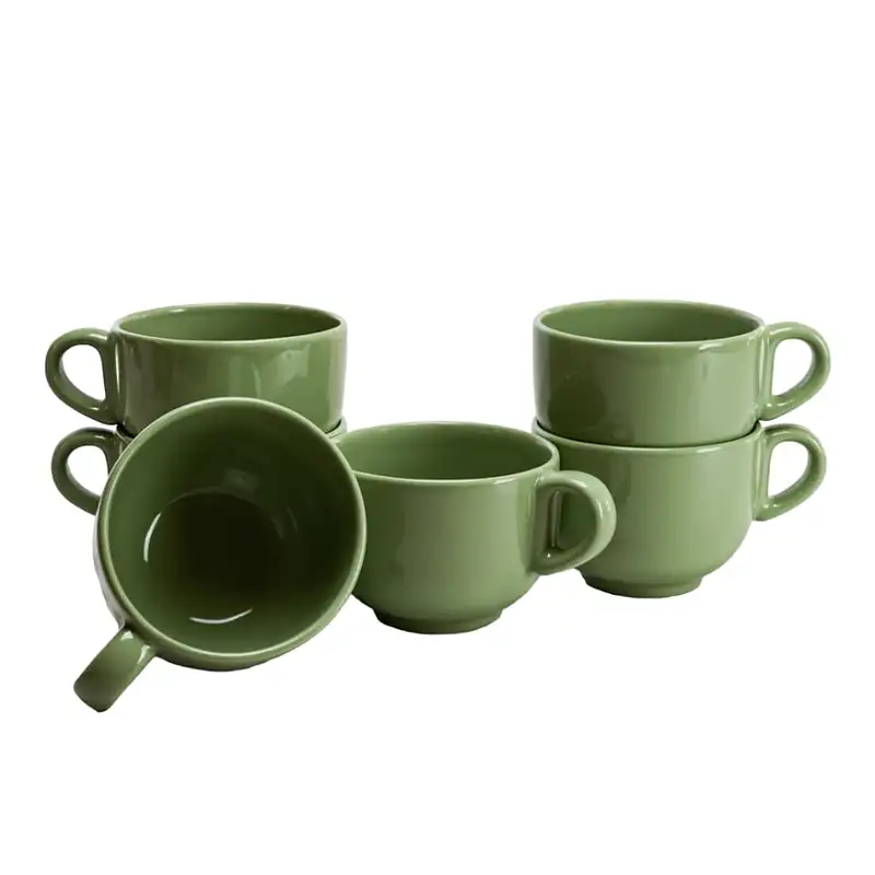 Σετ 6 κούπες jumbo για την οικογένεια, Ø 11 cm, 450 ml, Sage Green - Master