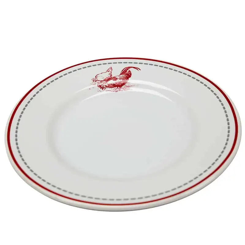 Dessertteller Pure White mit Vögeln verziert, 20 cm - Master