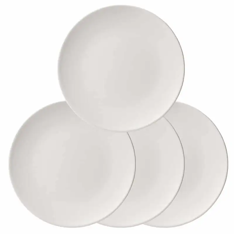 Gustă Eleganța: Set 4 farfurii desert 20 cm Alb Mat - Master