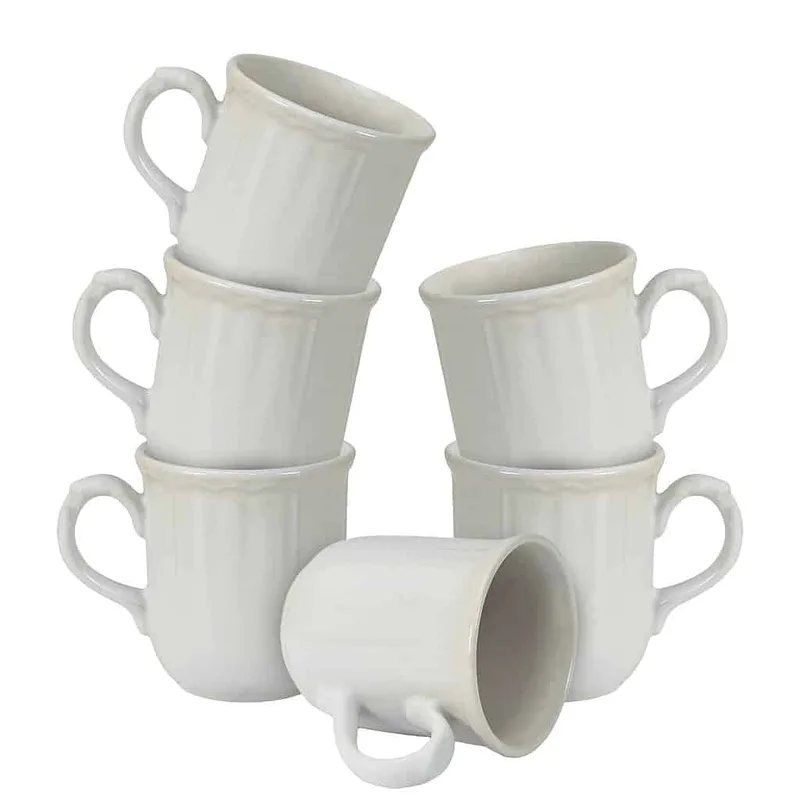Set of 6 white cups, 300 ml - Master