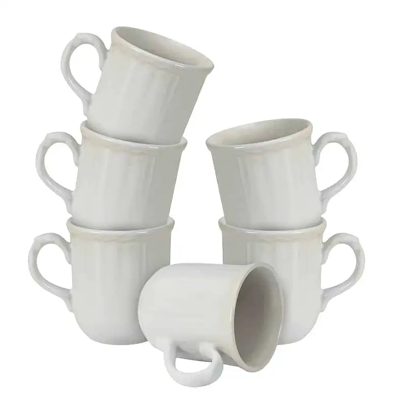 Set 6 weiße Tassen, 300 ml - Master