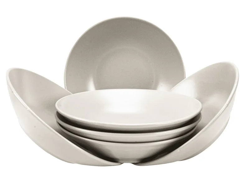 Set of 6 silver grey deep plates, 20.5 cm - Master