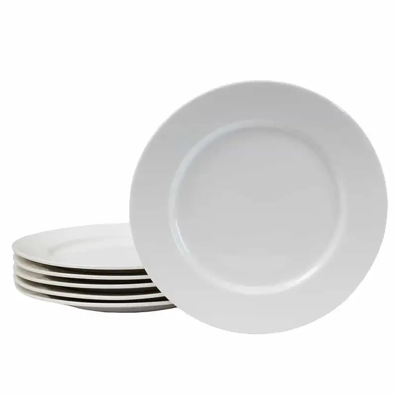 Set 6 farfurii desert Portelan Alb, 20 cm - Master