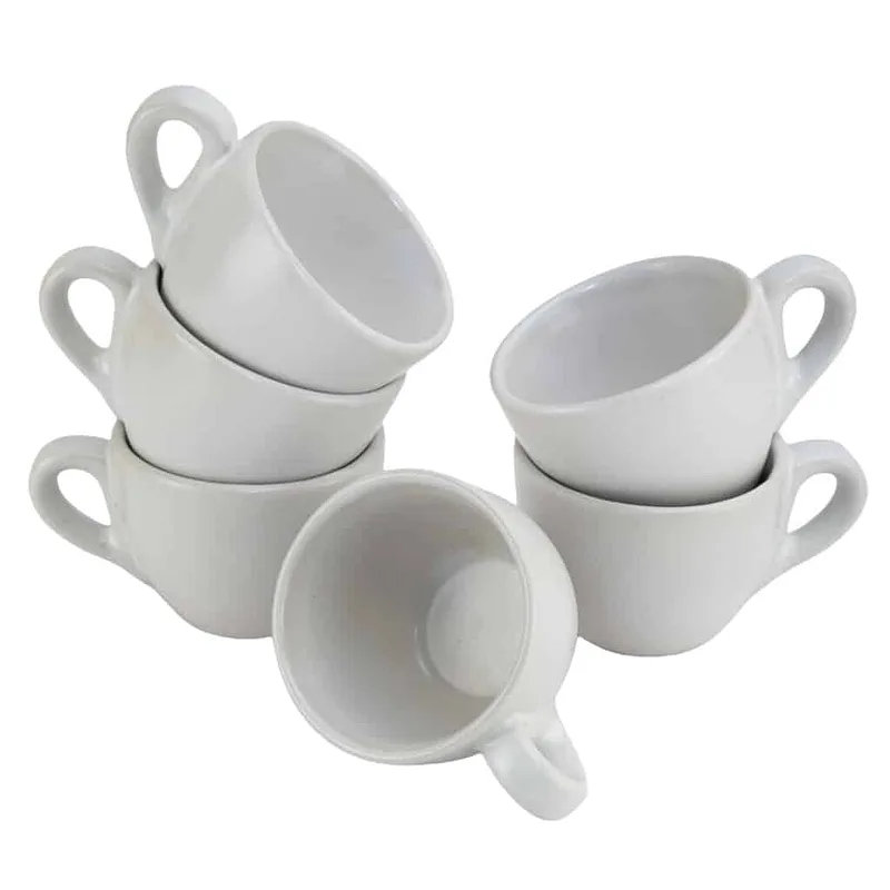Set of 6 matte white cups, 70 ml - Master
