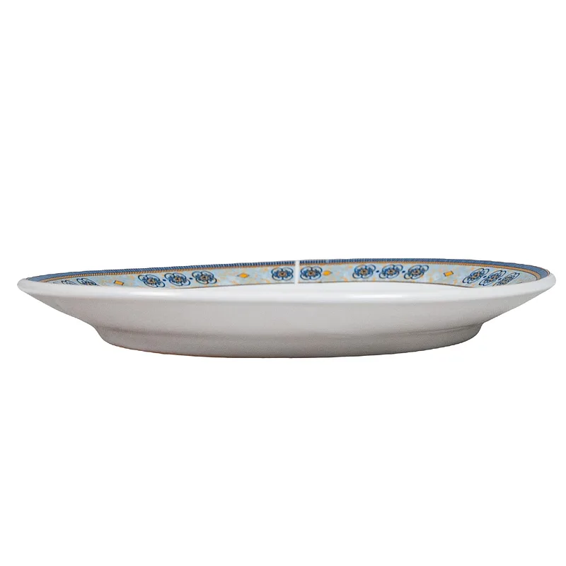 Dessertteller mit Blumenband, 19,5 cm, Reinweiß - Master