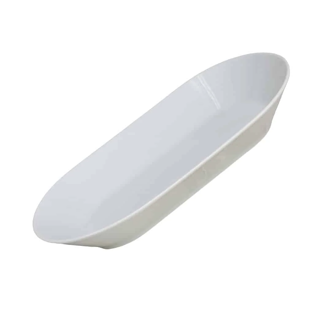 White porcelain plate 24.5 x 14 x 4 cm - Master