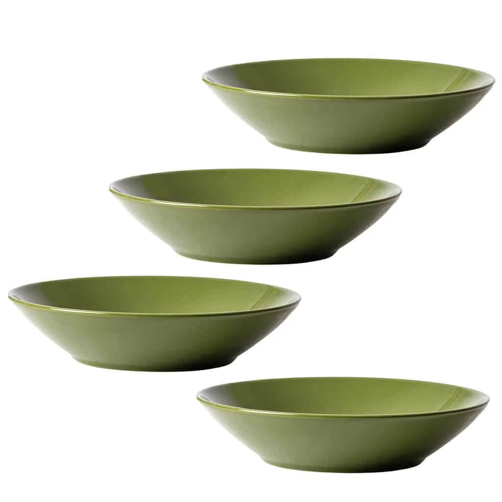Set 4 farfurii adanci Verde lucios 21 cm - Master