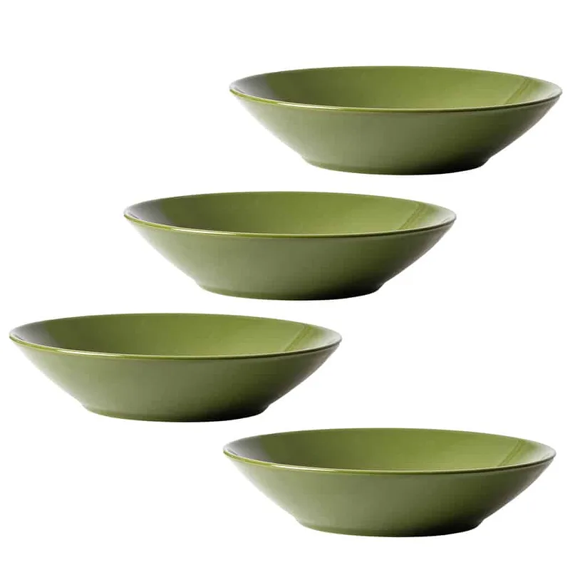 Set 4 farfurii adanci Verde lucios 21 cm - Master
