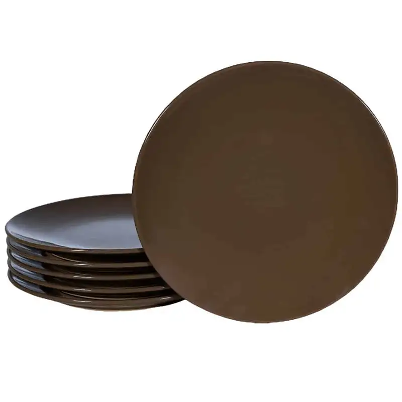 Set 6 farfurii desert Maro Ciocolatiu, 20 cm - Master