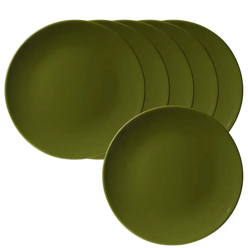 Set 6 Dessertteller 20 cm, Glänzend Grün - Master
