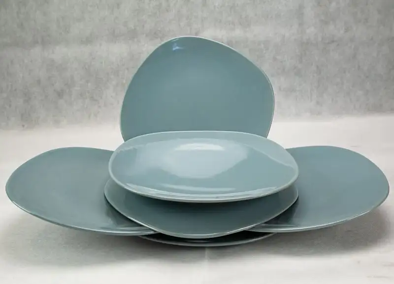 Set mit 6 Desserttellern Bleigrau 17 cm - Master