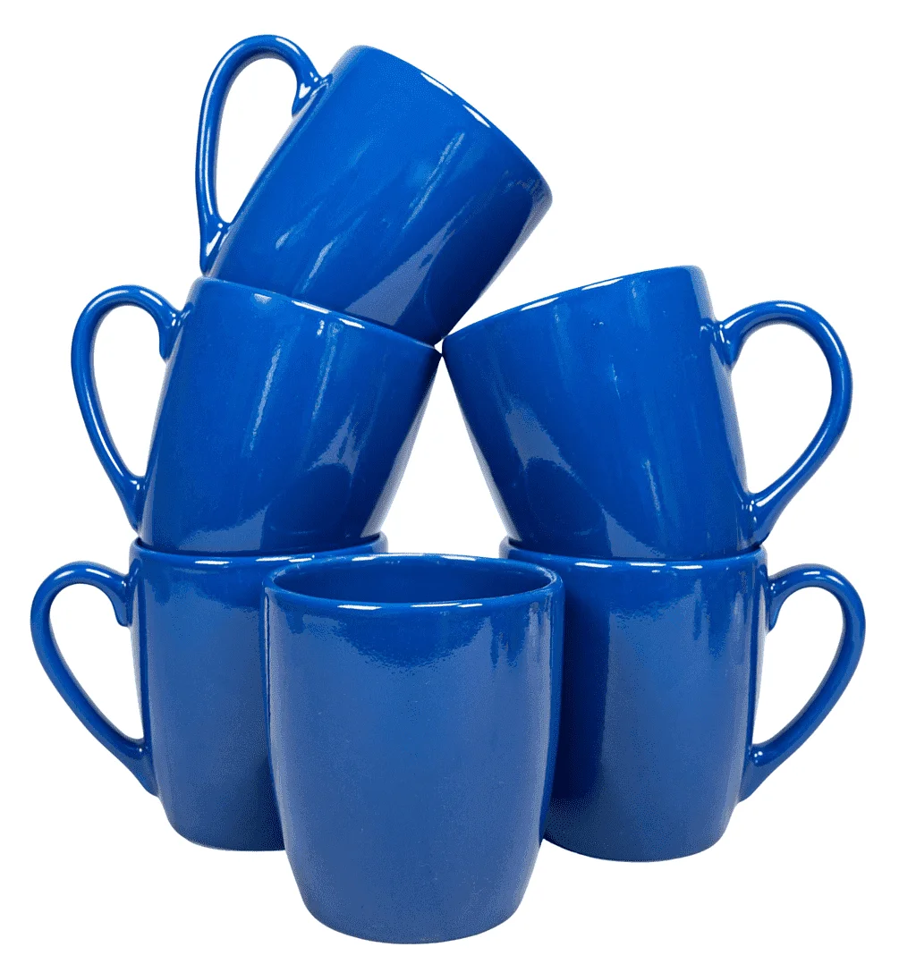 Set 6 cani pentru casa familiei tale, 400 ml, Albastru Regal - Master