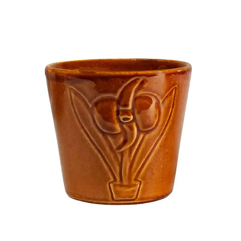 Ανάγλυφο γλάστρα 10 cm Reactive Light Brown - Master
