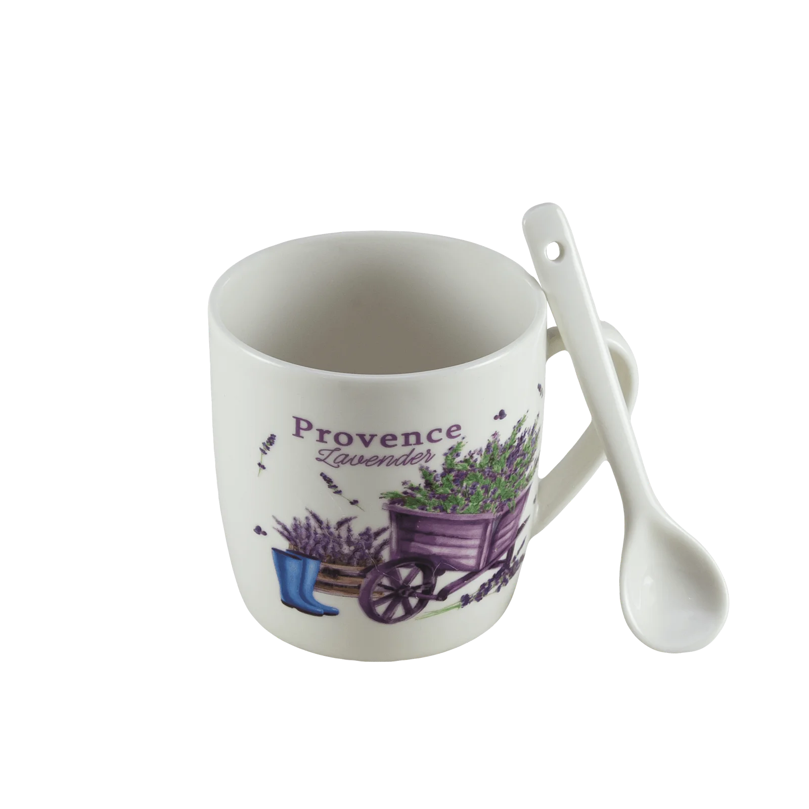 Cup 170 ml, White with lavender stroller design - Master