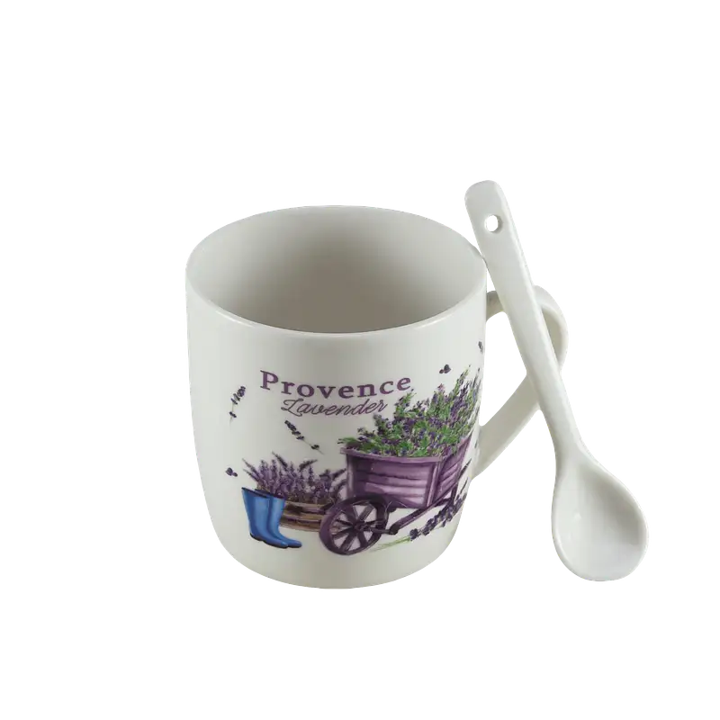 Cup 170 ml, White with lavender stroller design - Master