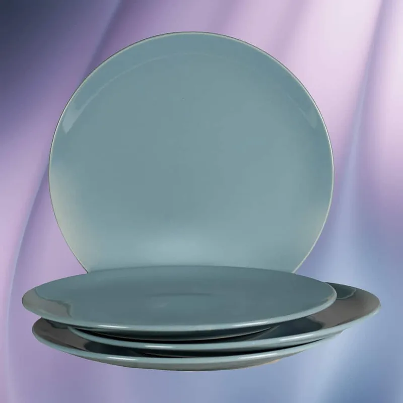 Set 6 Premium-Qualitätsteller in Graublau-Nuancen - Master