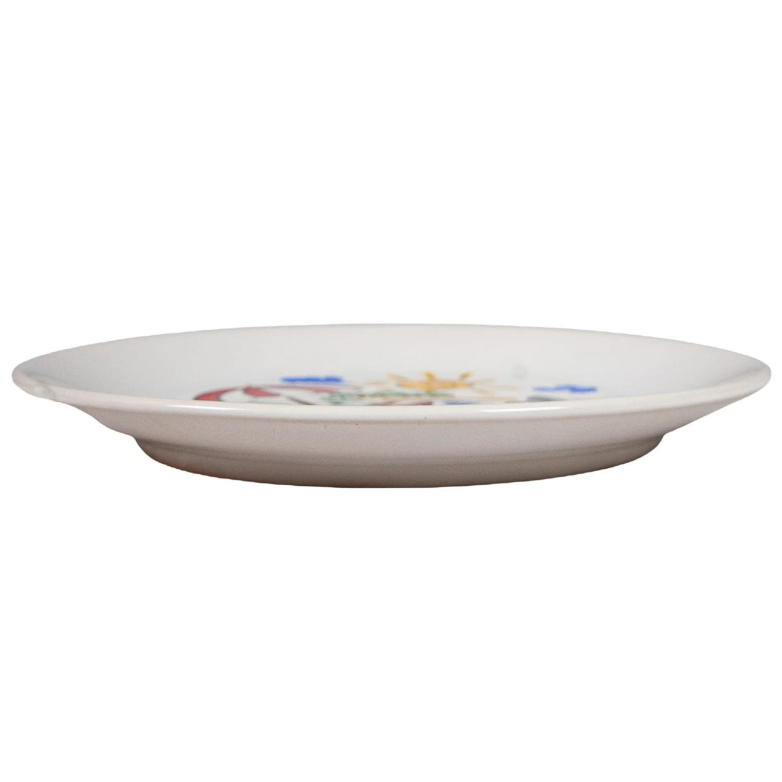 Farfurie de desert cu decor pește pe plajă, 19,5 cm, Alb Pur - Master
