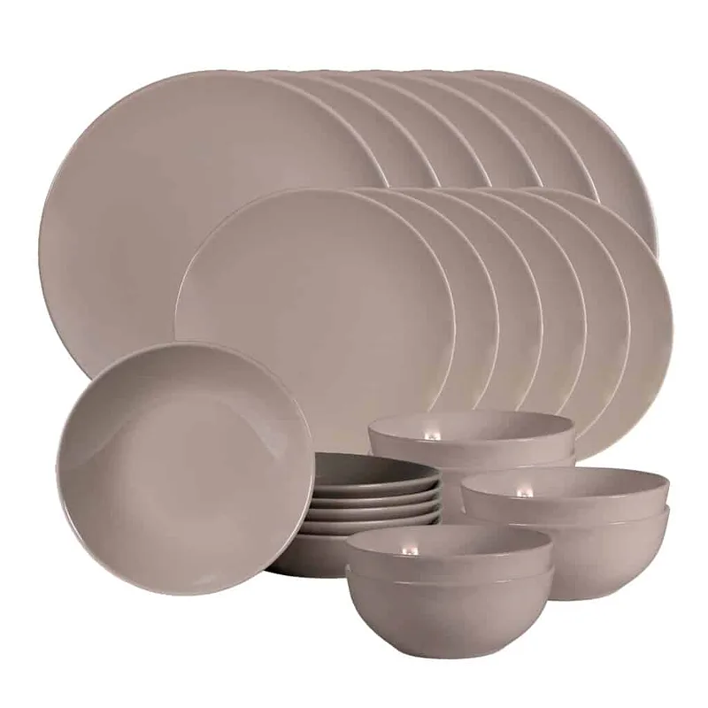 Set farfurii 24 piese, 6 persoane, Latte, Cesiro, Crem Lucios - Master