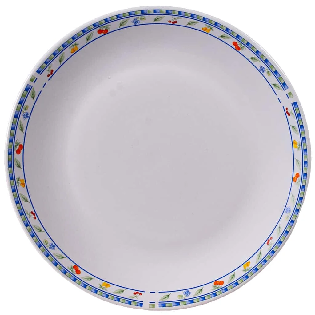 Flacher Teller mit Obstband, 26 cm, Reinweiß - Master
