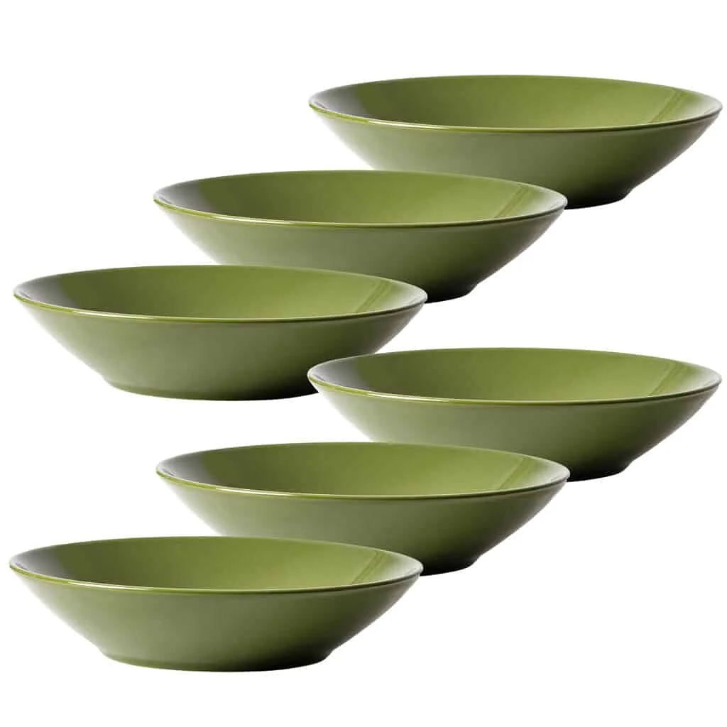 Set mit 6 tiefen Tellern, 21 cm, Glänzend Grün: Stil und Frische - Master