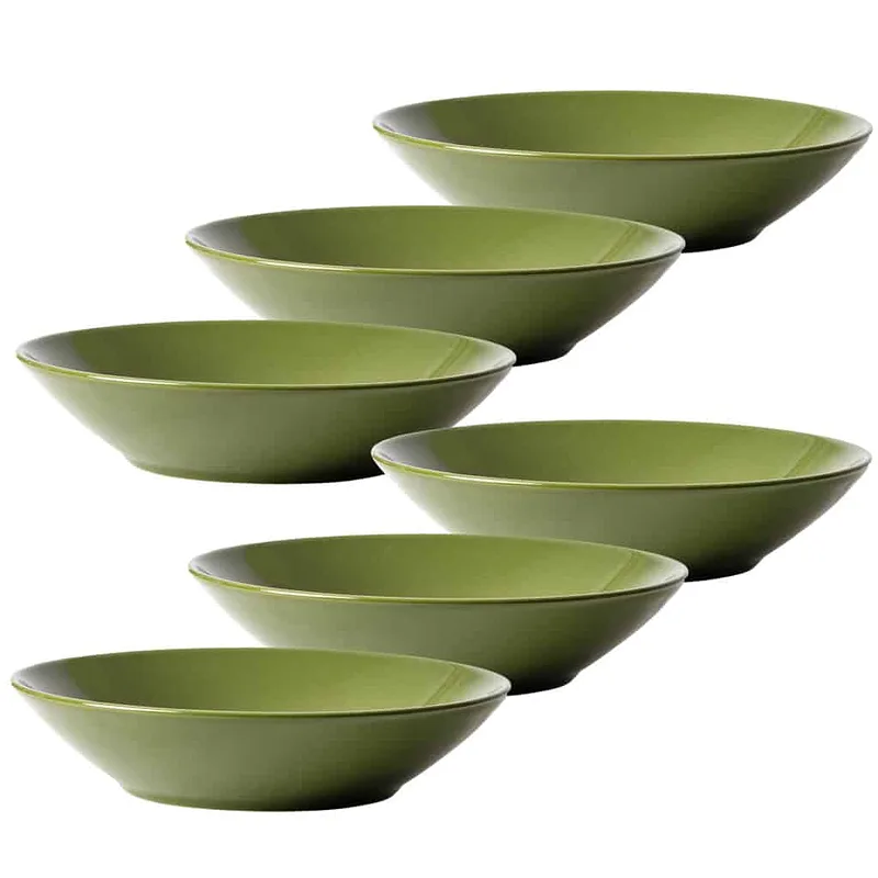 Set 6 farfurii adanci, 21 cm, Verde lucios: Stil si Prospetime - Master