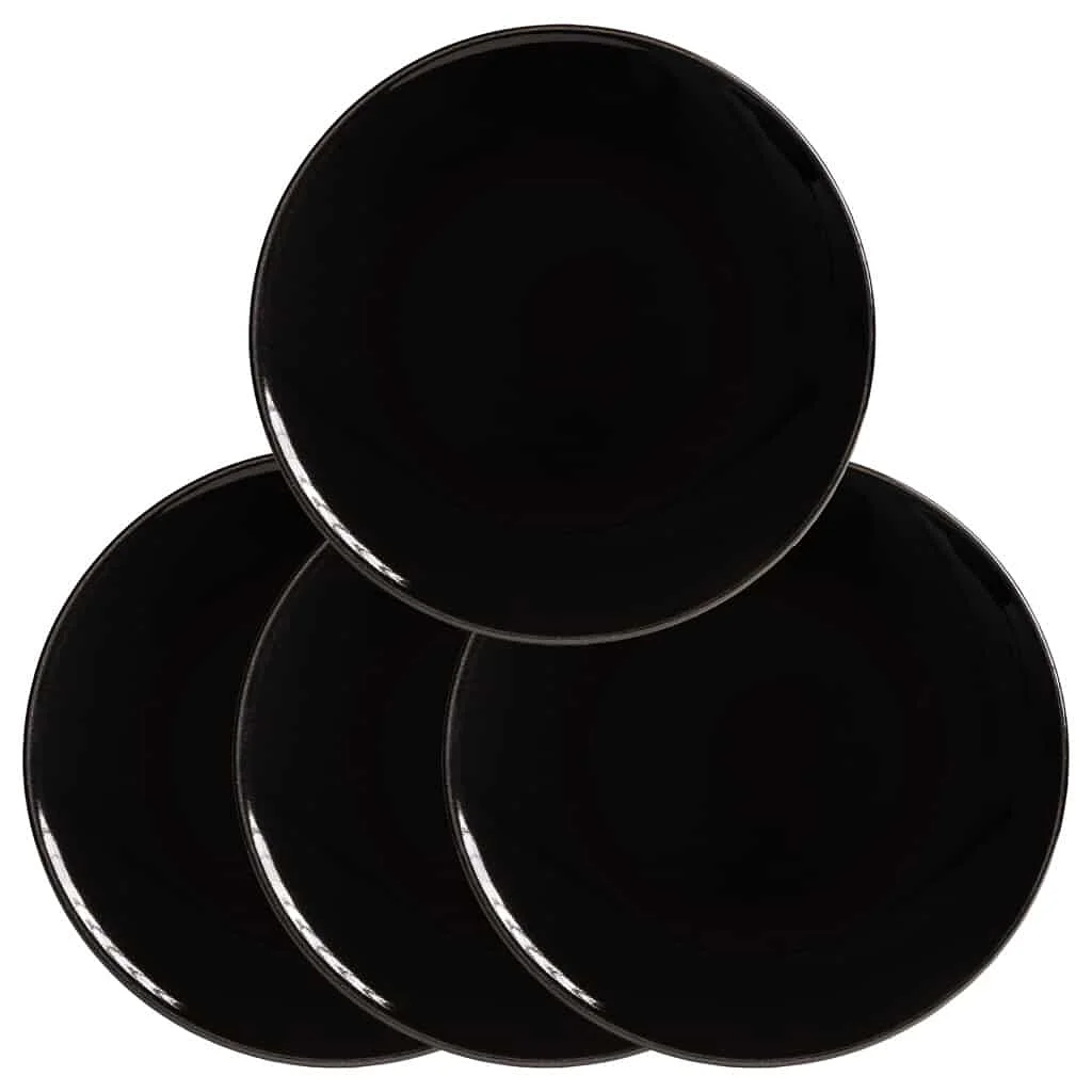 Set 4 farfurii desert negre: Delicii Servite cu Eleganță - Master