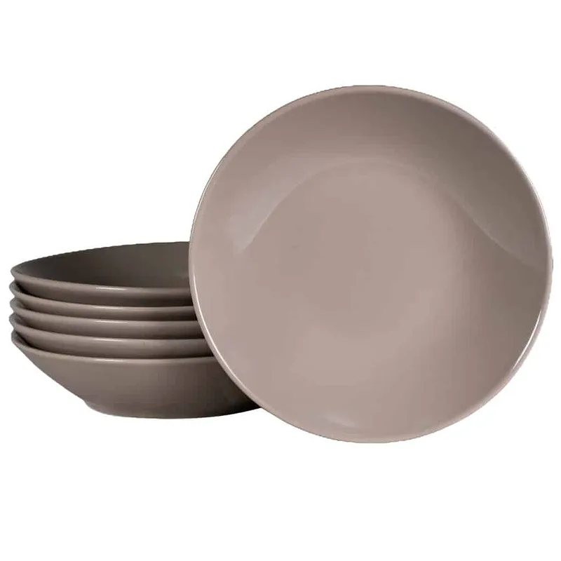Elevate the Taste: Set 6 tiefe Teller Deep Creme Latte - Master