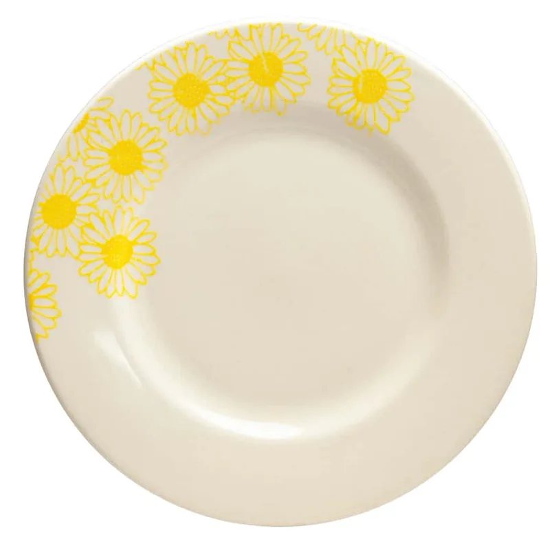 Farfurie desert margarete galbene, diam. 20 cm, alb pur - Master